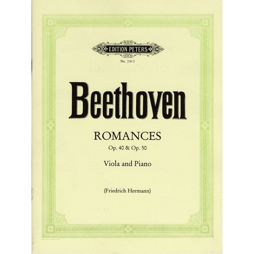 Beethoven - 2 Romances Op. 40 & Op. 50 for Viola and Piano, Edition Peters, 32 Pages