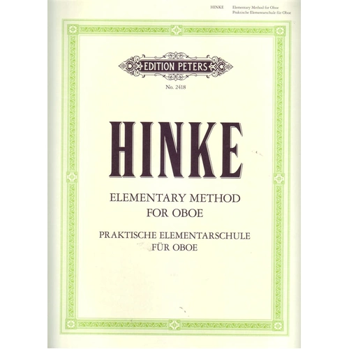 Hinke Elementary Method for Oboe - 93 Exercises for Technique Development