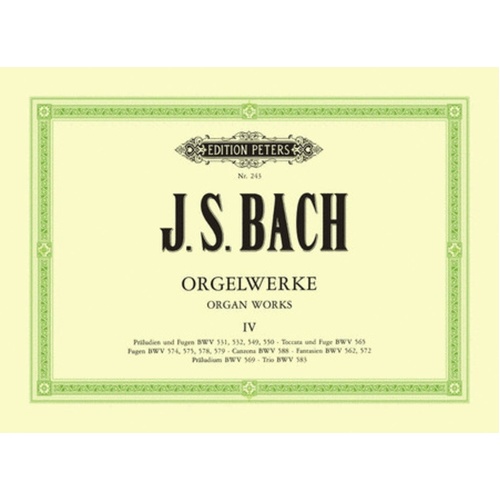 Bach - Organ Works Vol 4 (Softcover Book)