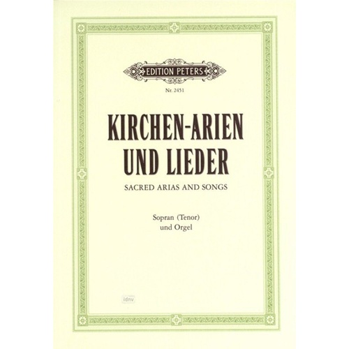 Sacred Arias and Songs for High Voice - Vocal Score by Edition Peters