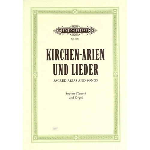 Sacred Arias and Songs for High Voice - Vocal Score by Edition Peters