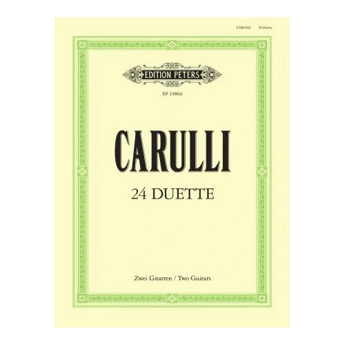24 Progressive Duets for Guitar by Ferdinando Carulli - Peters EP2480D