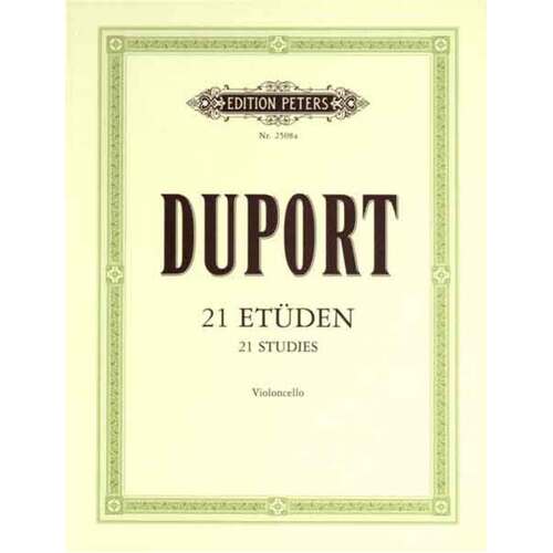 Duport - 21 Studies For Cello (Softcover Book)