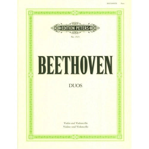 Beethoven - 3 Duets for Violin and Cello, Edition Peters, String Duo, 1 Page