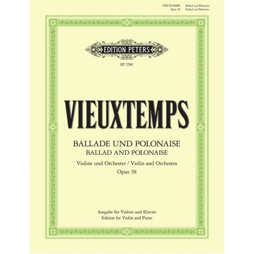Ballade And Polonaise Op 38 Violin Piano (Softcover Book)
