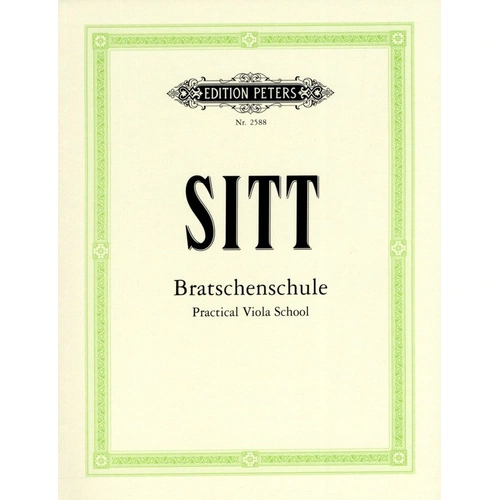 Sitt Practical Viola School by Hans Sitt, Edition Peters, 37 Pages