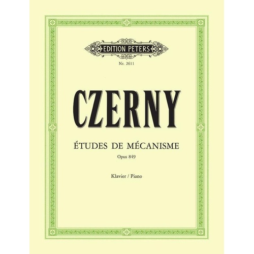 Czerny 30 Studies in Mechanism Op. 849 for Solo Piano by Edition Peters