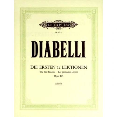Diabelli First Studies Op. 125 for Piano Solo - Edition Peters