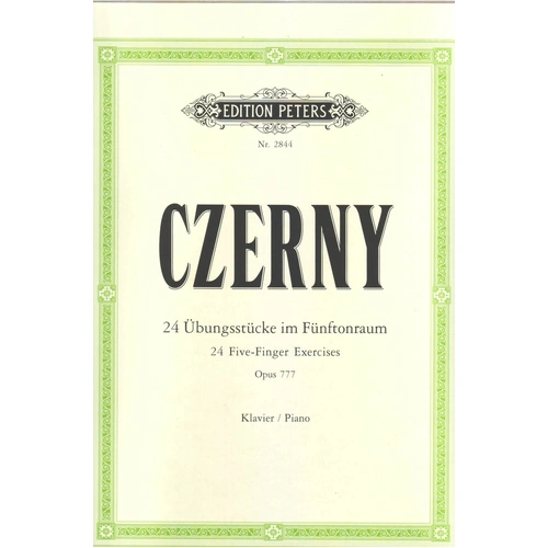 Czerny 24 Five-Finger Exercises for Piano Op. 777