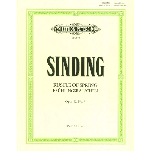 Sinding - Rustle of Spring Op. 32 No. 3 for Piano Solo, Edition Peters