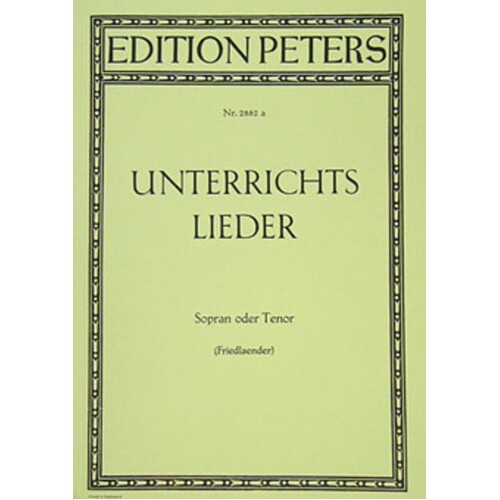 Instructive Songs Soprano Or Tenor (Softcover Book)