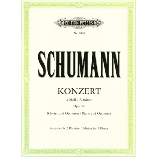 Schumann - Piano Concerto A Min Op 54 2P 4H (Softcover Book)