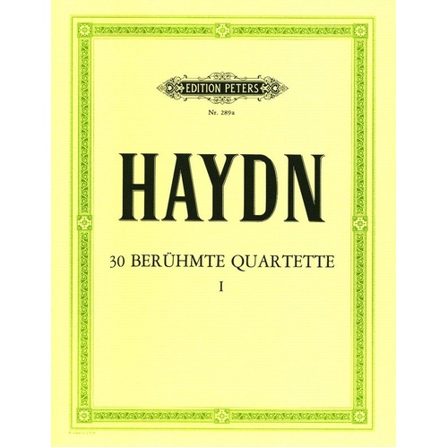 Haydn: Complete String Quartets Vol. 1 - Edition Peters