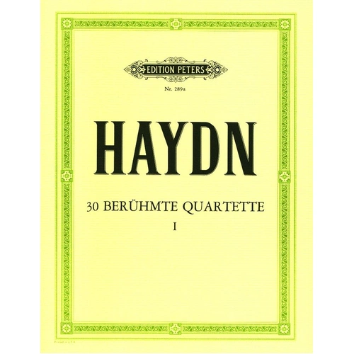 Haydn - Complete String Quartets Vol. 1 for Quartet, Edition Peters