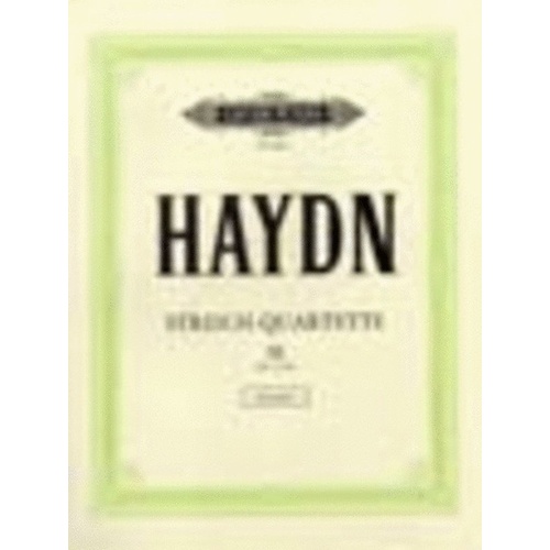 Haydn: String Quartets Vol 3 - Complete String Quartets, Edition Peters, 1 Page, Quartet Format