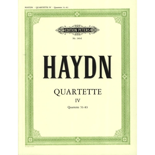 Haydn - String Quartets Vol 4 Nos 51-83, Edition Peters