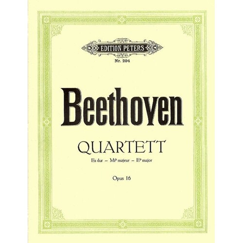 Beethoven - Piano Quartet E Flat Op 16 Score/Parts Book