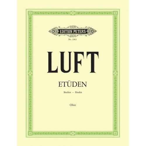 Luft 24 Studies for Oboe by Julius Heinrich Luft, Edition Peters, 1 Page