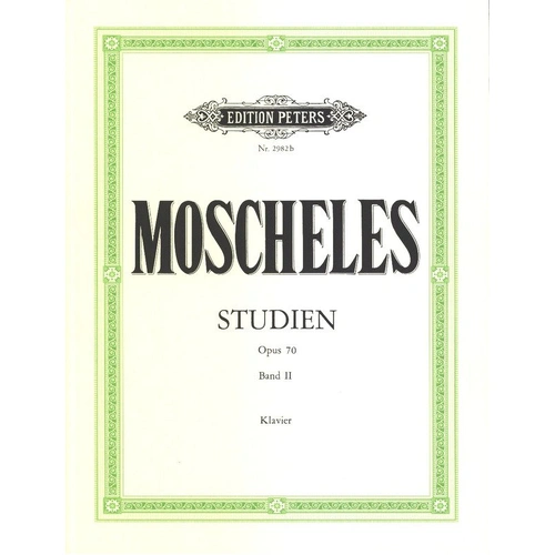 Moscheles Studies Op. 70 Vol. 2 for Piano, Edited by Ruthardt, Edition Peters