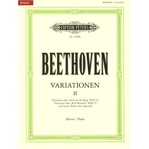 Beethoven Variations Complete Vol 2 Urtext Edition Piano Solo by Edition Peters