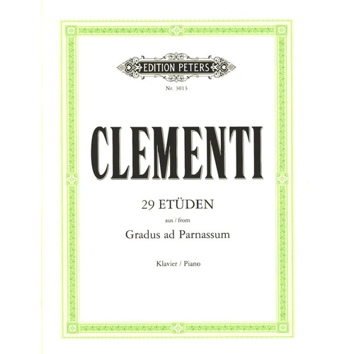Clementi - 29 Etudes from Gradus ad Parnassum for Piano Solo, Edition Peters
