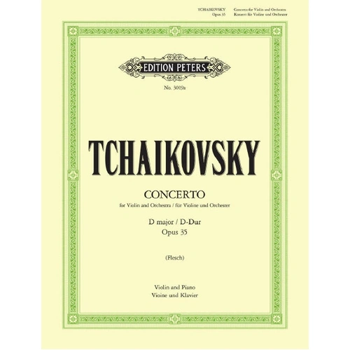 Tchaikovsky Concerto in D Op35 Violin/Piano Accompaniment Peters EP3019A
