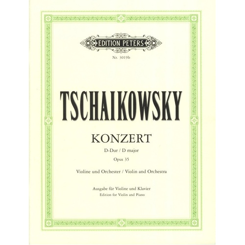 Tchaikovsky Concerto in D Op. 35 for Violin and Piano Edition by Oistrach & Mostras