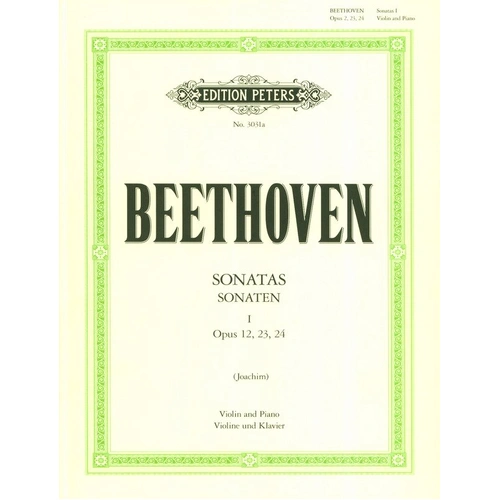 Beethoven Complete Sonatas Volume 1 for Violin and Piano, Edited by Joachim, Edition Peters