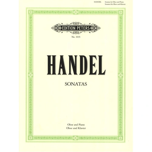 Handel - 2 Oboe Sonatas in C Minor HWV 366 & G Minor HWV 364a for Oboe and Piano/Harpsichord, Edited by Stade, Edition Peters
