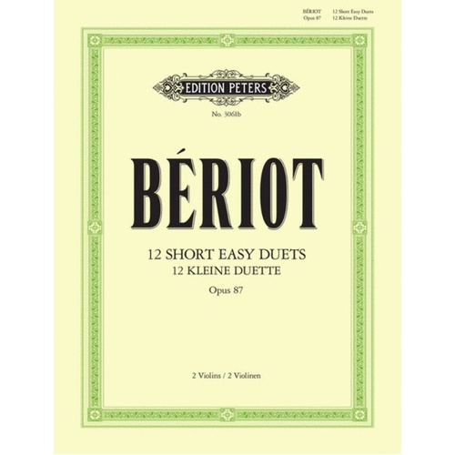 Easy Short Duets 12 Op 87 2Violin (Softcover Book)