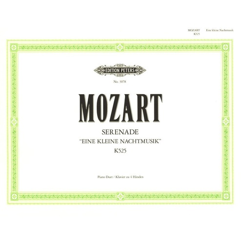 Mozart A Little Night Music K 525 Piano Duet Edition Peters