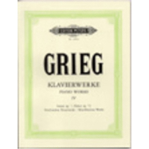 Grieg - Piano Works Vol 4 Supplement by Edvard Grieg, Edition Peters, Piano Solo