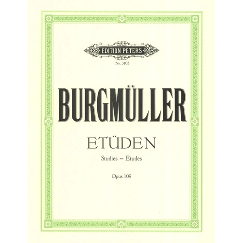 Burgmuller 18 Characteristic Studies Op. 109 for Piano Solo, Edition Peters