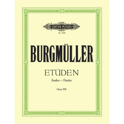 Burgmuller 18 Characteristic Studies Op109 Piano Solo Sheet Music - Peters EP3103