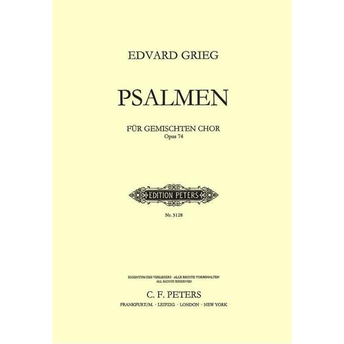 Grieg - 4 Psalms Op 74 Baritone/SATB A Cappella Score Book