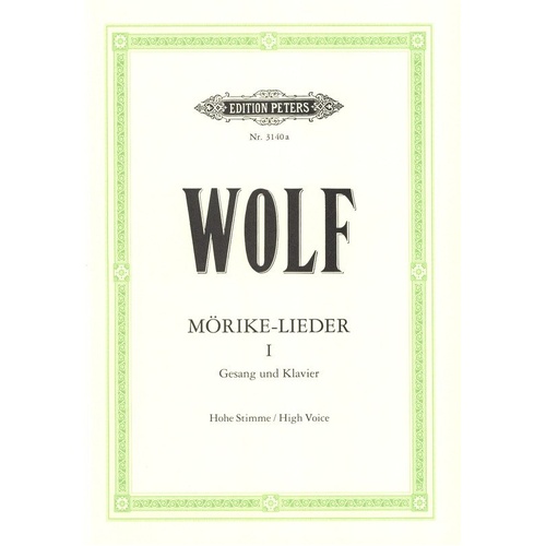 Morike Lieder Book 1 Nos. 1-12 Vocal Score by Hugo Wolf Edition Peters