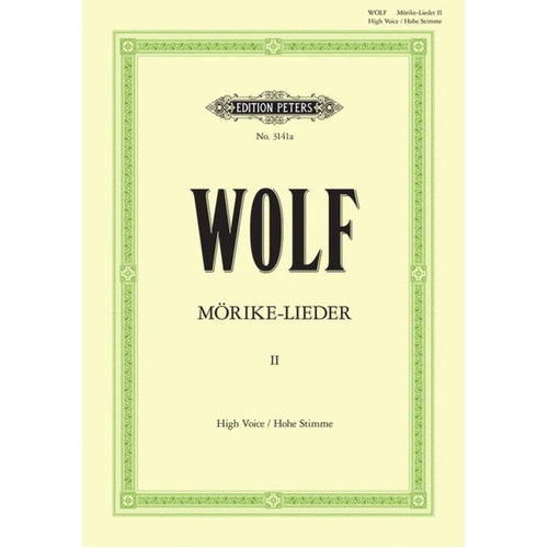 Morike Lieder Book 2 Nos 13-24 High-Med Ger/Eng (Softcover Book)