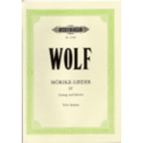 Morike Lieder Book 4 Nos 40-53 Low Ger/Eng (Softcover Book)
