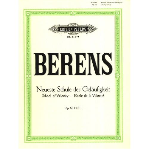 Berens - School of Velocity Op. 61 Vol. 1 Studies 1-14 for Piano