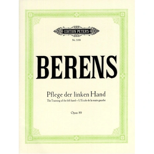 Berens Training of the Left Hand Op. 89 for Piano - Edition Peters