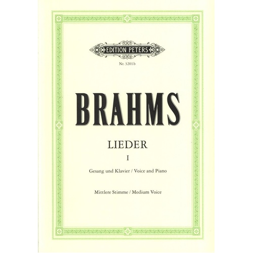 Brahms - Complete Songs Vol. 1 Medium Voice Vocal Score