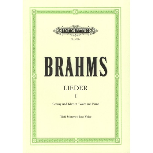 Brahms - Complete Songs Vol 1 Low Voice Vocal Score