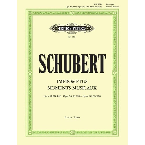 Schubert - Impromptus & Moments Musicaux for Solo Piano, Edited by Walter Niemann