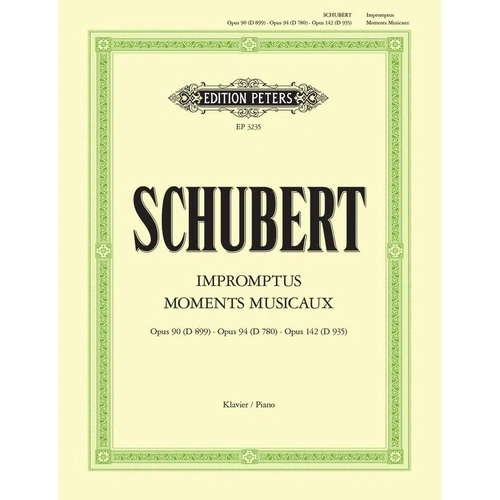 Schubert - Impromptus & Moments Musicaux for Solo Piano, Edited by Walter Niemann