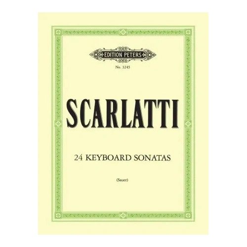 24 Sonatas in Progressive Order Piano Sheet Music by Domenico Scarlatti - Peters EP3245