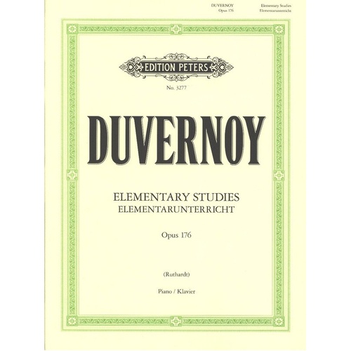 Duvernoy - Elementary Studies Op. 176 for Solo Piano by Edition Peters