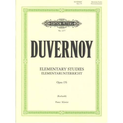 Duvernoy - Elementary Studies Op. 176 for Piano Solo, Edition Peters