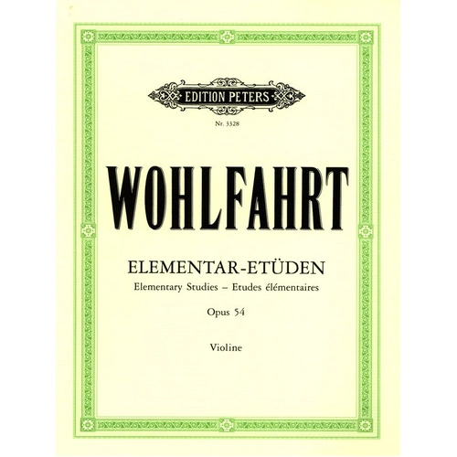 Wohlfahrt 40 Elementary Studies Op. 54 for Violin - Edition Peters