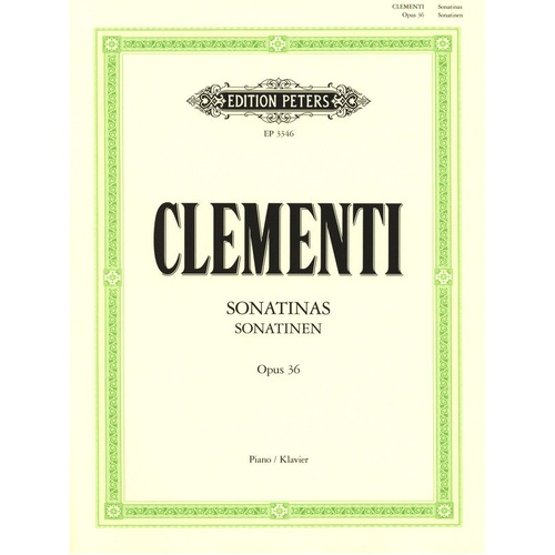 Clementi Sonatinas Op 36 Edition Ruthardt Piano Solo