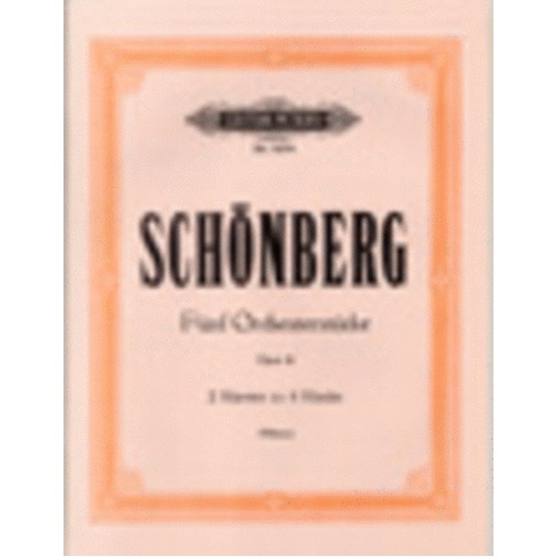 Edition Peters - Orchestral Pieces 5 Op 16 Trans Webern 2P 4H